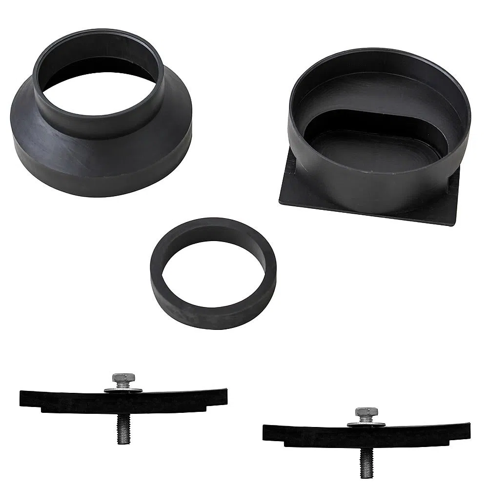 Melko Conduit de drainage Entwässerungskanal C250, 6 m, grille en fonte - adapté pour DN75 et incl. adaptateur pour DN110