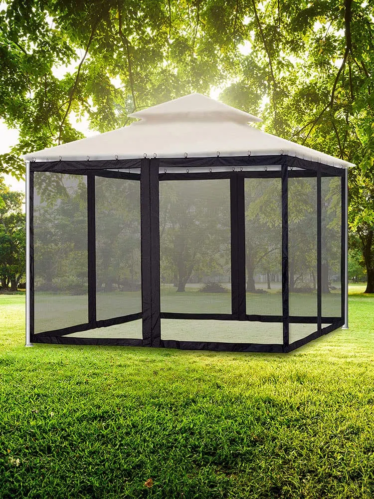 CDQL Moustiquaire pour Tente D'auvent Extérieur, Durable, Murs D'écran de Style Rideau à Faire Soi-même pour Tonnelle de Patio, Installation Facile, Fermeture à Glissière, éloigner