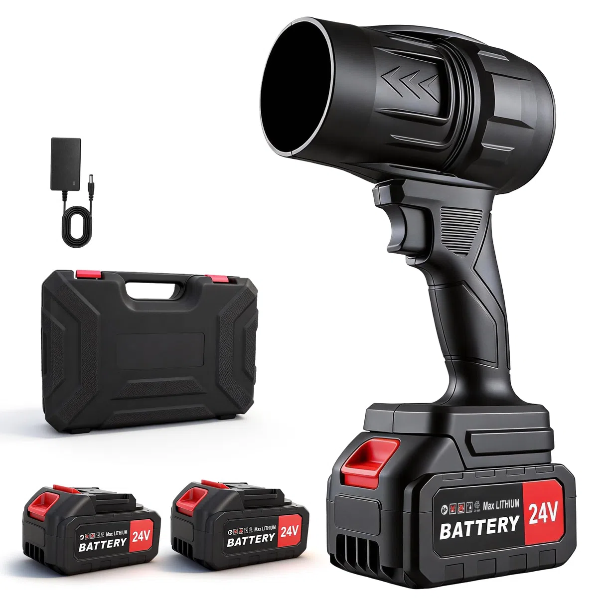 Souffleur de Feuilles sans Fil - Puissant pour Jardin, Patio et Camping, 2 Batteries 21V, Moteur Turbo 250000 TR/Min, Débit d'air 130 MPH, Léger et Portable