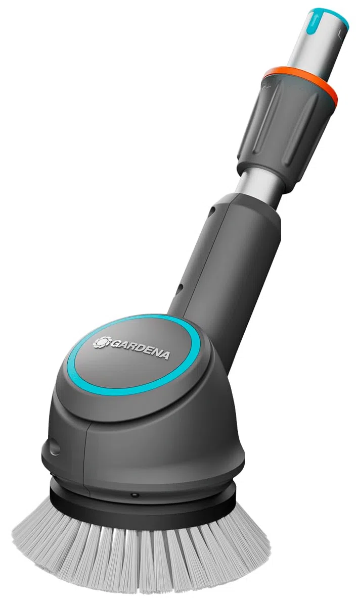 Gardena Brosse à Disque pour AquaBrush : Embout de Nettoyage et Extension pour Nettoyeur sans Fil (14840, 14841, 14842), Nettoyage Humide en Douceur des Surfaces sensibles, Accessoires (14846-20)