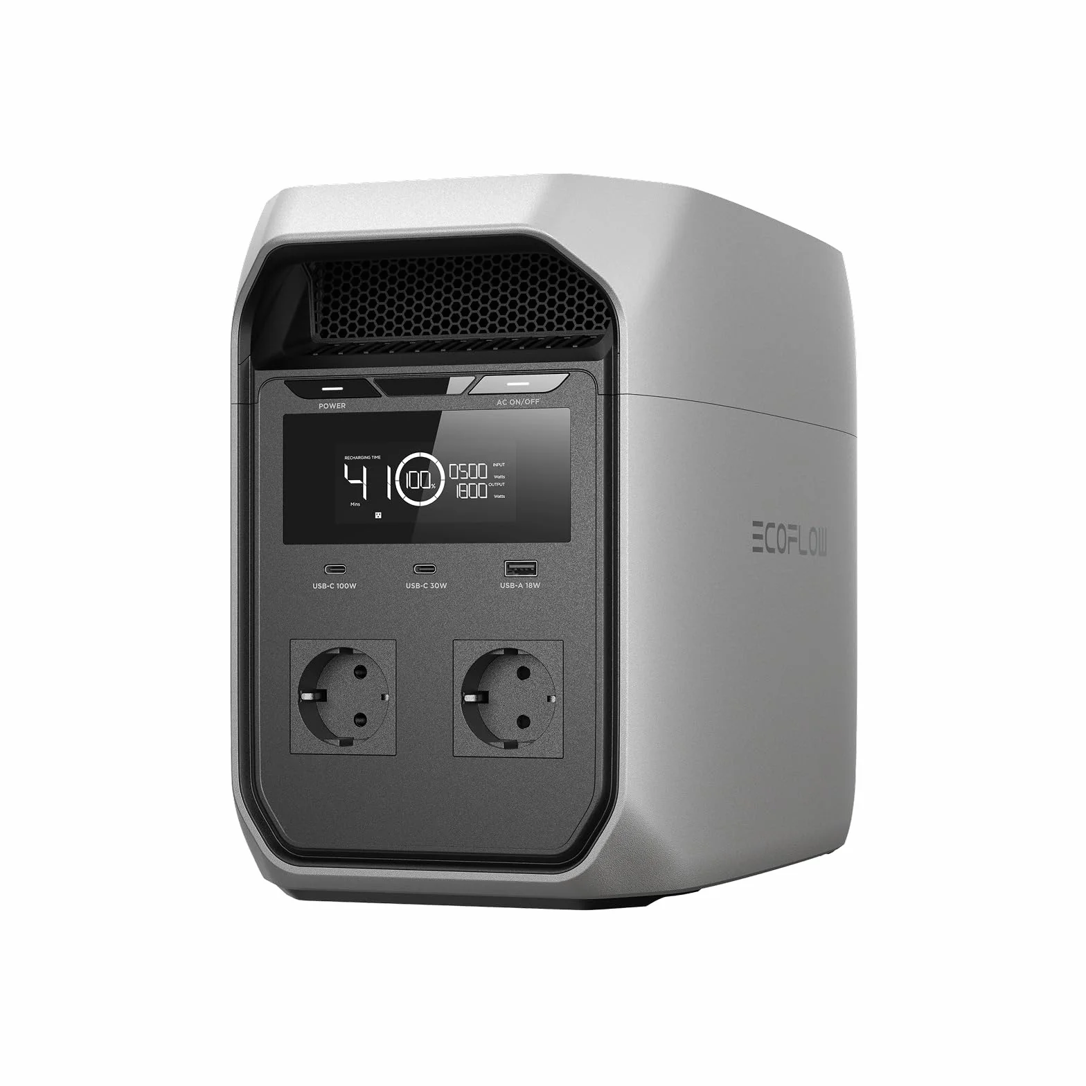 Station électrique portable ECOFLOW DELTA 3 Classic, batterie LiFePO4 1024 Wh, sortie CA 1800 W (3600 W crête), USB-C 100 W, charge rapide en 1 h, générateur pour camping, camping-car et secours