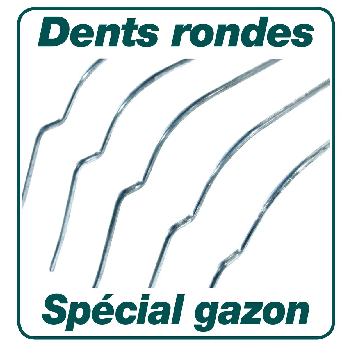 Leborgne, Balai à Gazon Xfil Émousseur 20 dents, Duopro, Manche Bois Certifié PEFC 100% 150 cm, Fixation de la monture polymère en 3 points, Monture en V