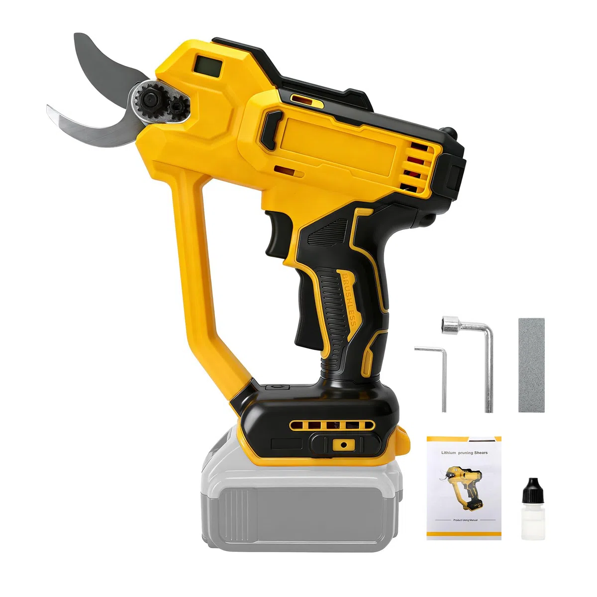 Sécateur électrique sans fil pour DEWALT 18 V batterie, diamètre de coupe 35 mm, sécateur électrique professionnel avec vitesse variable, protection de la main avant (sans batterie)