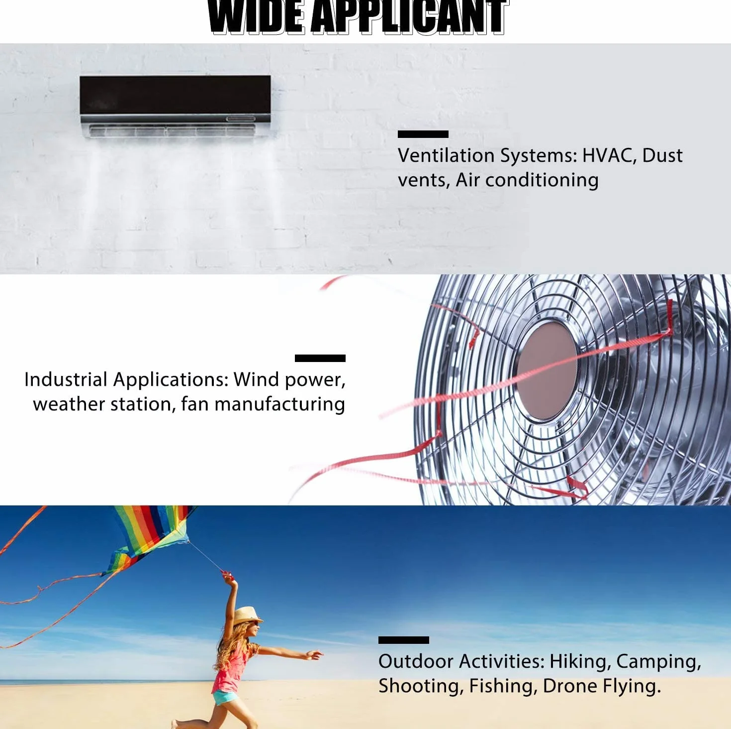 Anémomètre Enregistreur Bluetooth Compteur de Vent Vitesse, AIOMEST Anemometre Portable Connecté Mesureur Vitesse du Vent 30m/s et Température, Pour HVAC/CVC,VMC, Drone et Vents Conduits