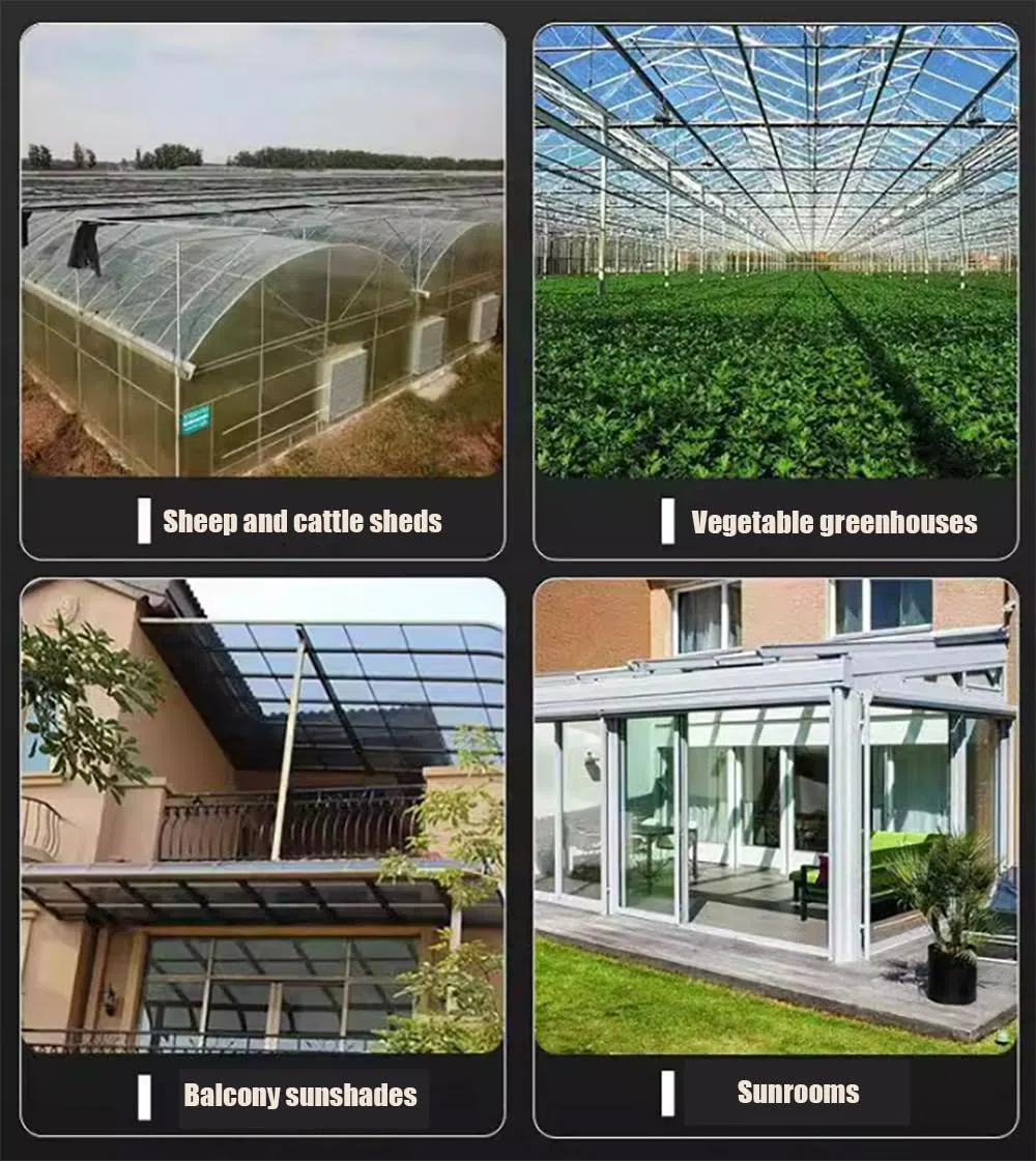 Feuille de Polycarbonate résistante aux UV, auvent de Serre abri de Jardin, Isolation Transparente Panneaux d'éclairage diurne en Rouleau pour Jardinage extérieur, Agriculture(Size:1m*30m)