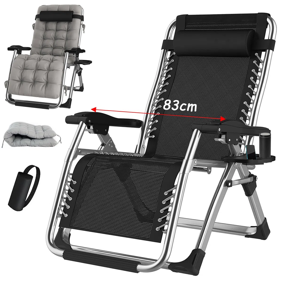 Chaise Longue Jardin - Exterieur Transat De Plage Fauteuil - Chaises Bains de Soleil Relax DéTente Air avec Repose - Fauteuil Relax Zero Gravity - Poids de -Charge 200 kg