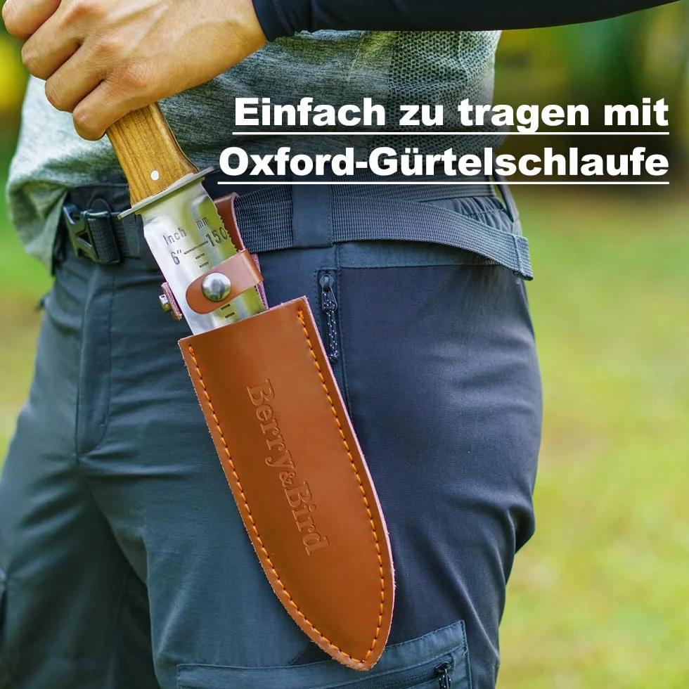 Berry&Bird Hori-Hori Gartenmesser, Boden Schaufel Barebones 177.8mm gezackte Klinge Pruner zu entfernen Unkraut Wurzeln Gartenarbeit Digging Tool