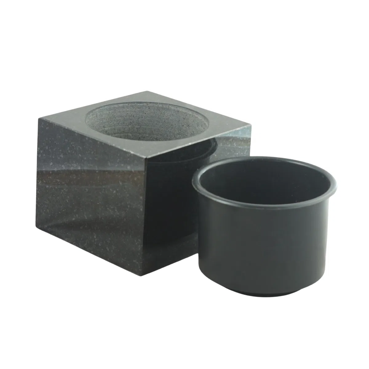 designgrab Carreaux en granit suédois noir 30 cm poli et digne