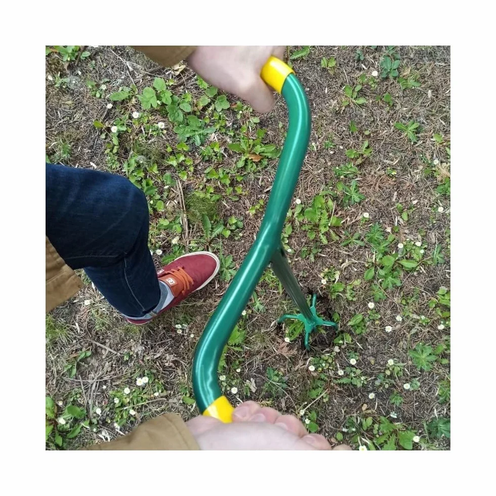 GARDIREX - Griffe de Jardinage à Rotation en Acier - Outil de Jardin Utilisation Debout pour bêcher et désherber - Gardirex