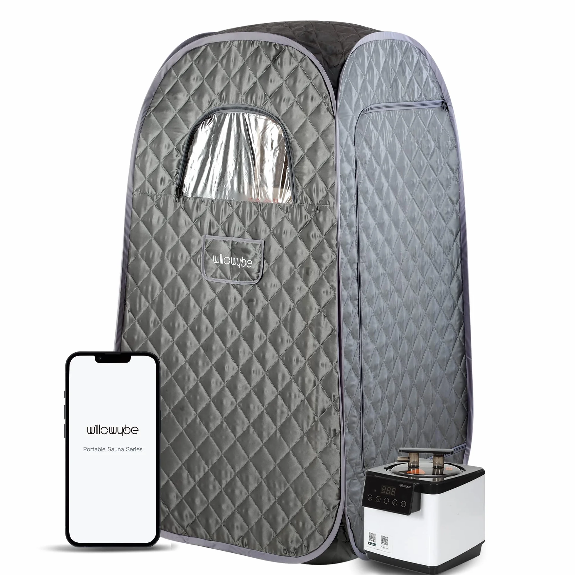 Sauna Portable à Vapeur avec contrôle Bluetooth, générateur de Vapeur, Tente corporelle, Chaise Pliable
