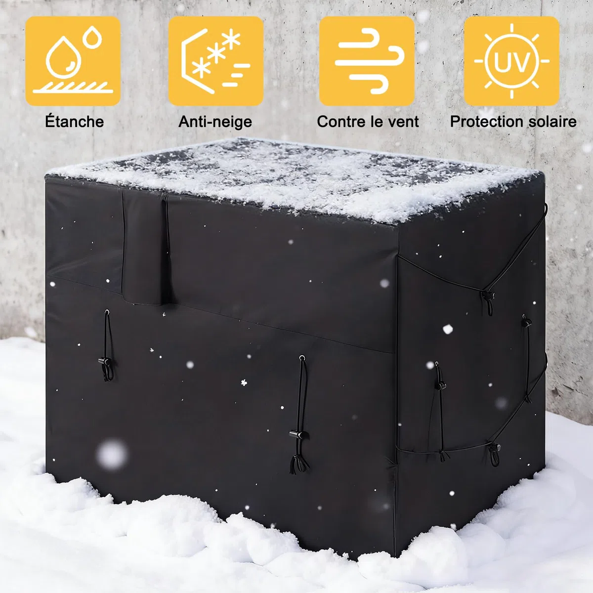 Housse de chauffage de piscine résistante aux intempéries, 210D imperméable housse de pompe à chaleur de piscine pour protéger contre les éléments hivernaux