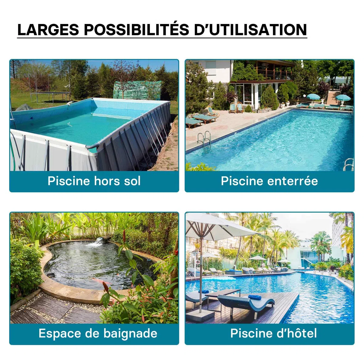 WilTec Filtre à Sable et Particules – 550 W – capacité 38 l / 30 kg – 18 000 l/h – avec Vanne 5 Positions et Pompe de filtrage Auto-amorçante – Cuve de Filtration pour Piscine Hors-Sol Swimmingpool
