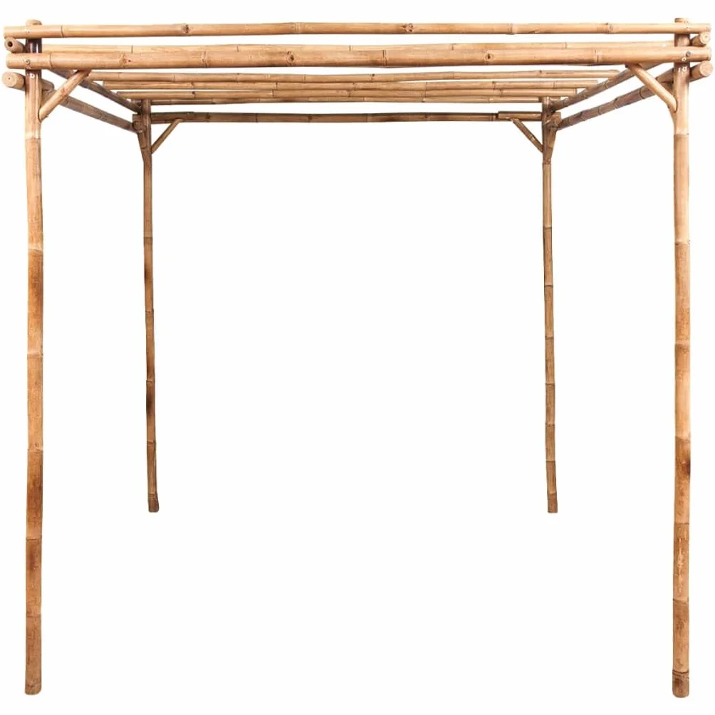 vidaXL Pergola Support pour Plantes Grimpantes Rosiers Patio Extérieur Arrière-Cour Robuste Durable Résistant Bambou 170x170x220 cm