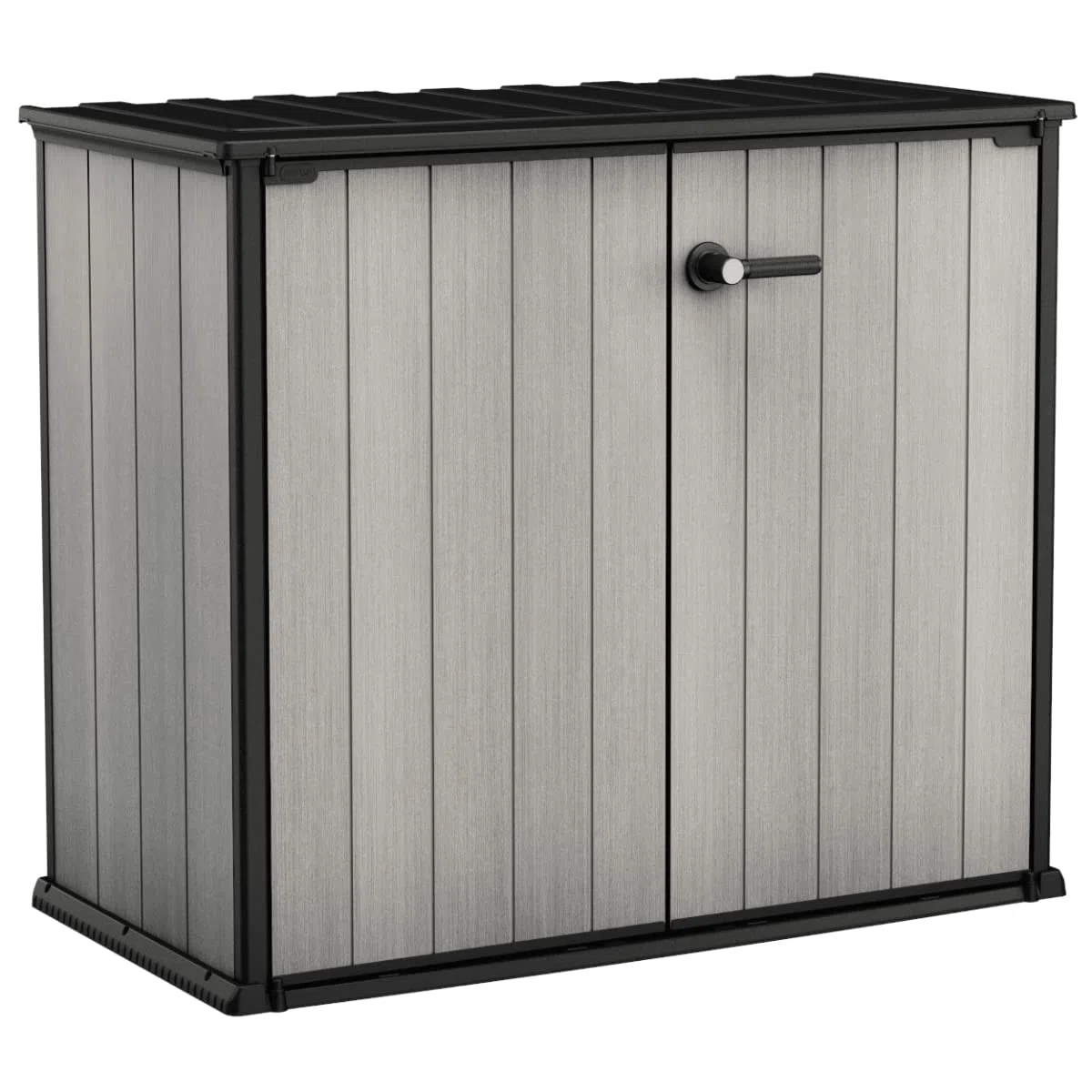 KETER Patio Store - Brossium Armoire Résine Gris 139,5 x 77 x 120 cm, Anthracite