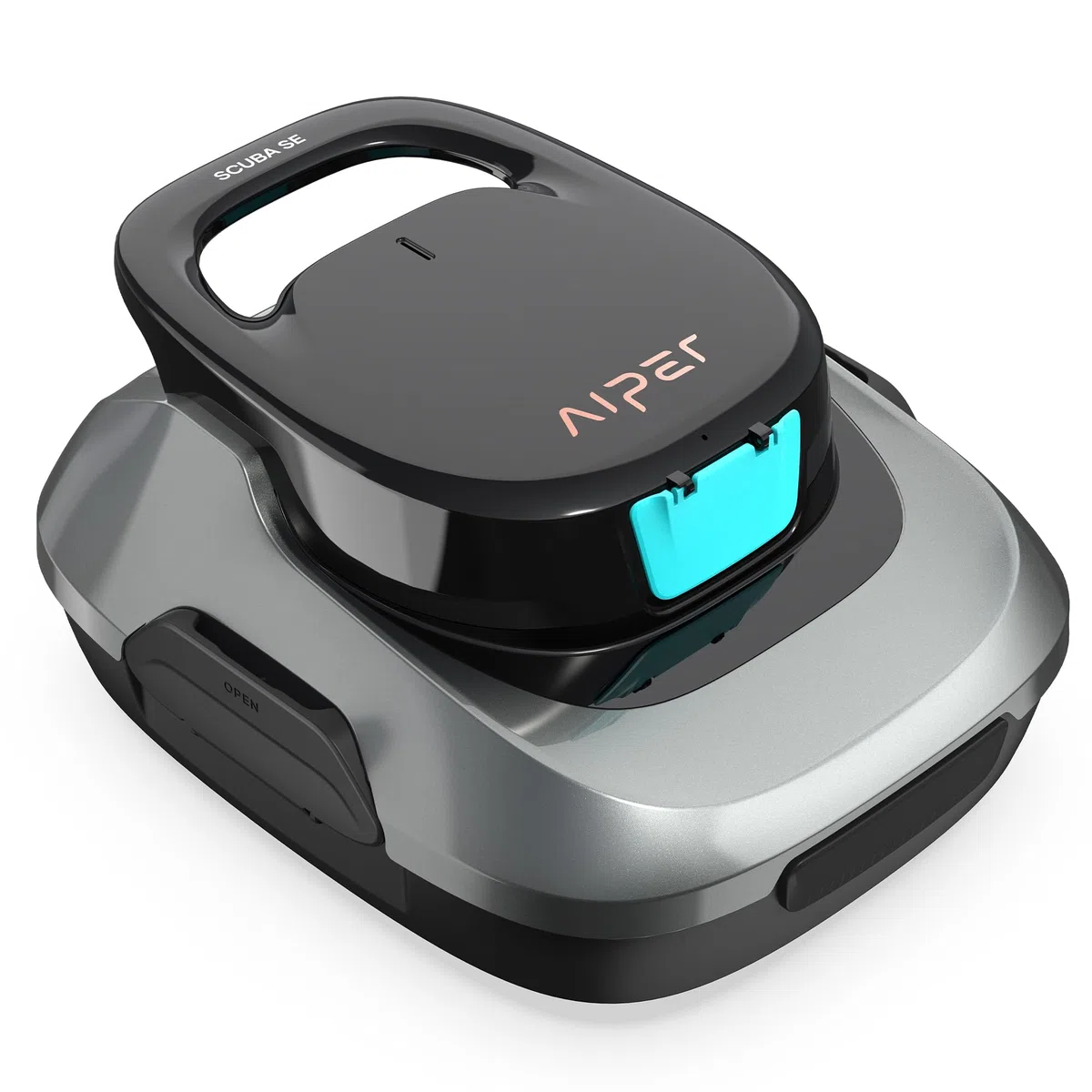 AIPER Robot Piscine sans Fil, Aspirateur de Piscine Automatique, Autonomie 90 Min, Aspire Débris et Feuilles, Auto-Stationnement, Idéal pour Piscines Hors-Sol jusqu'à 80 m²