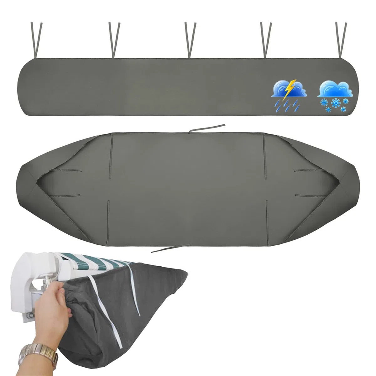 Sac De Protection pour Store Banne, 2m-5m Housse De Protection Anti-poussière pour Auvent De Terrasse Housse De Rangement pour Auvent De Terrasse