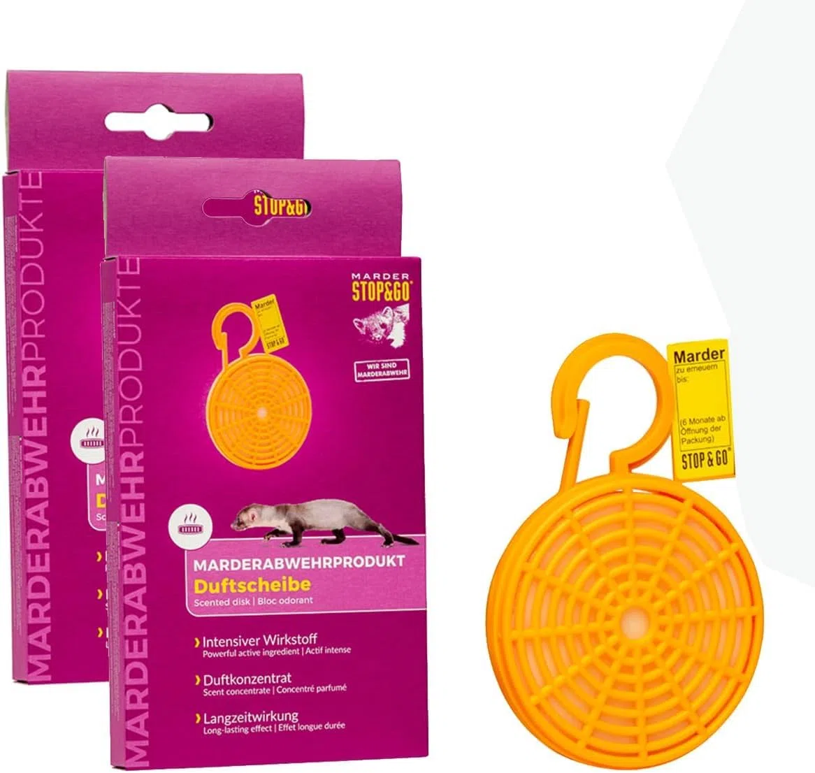 STOP&GO 2 disques parfumés anti-martres