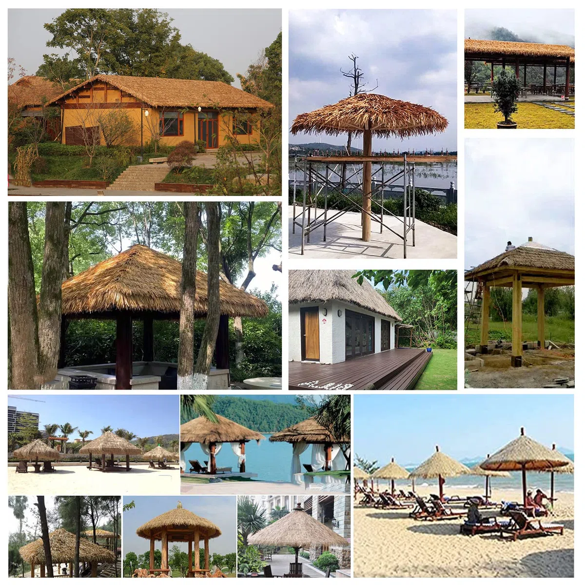Toit de barre Tiki artificiel mexicain en palmier mexicain, rouleau de toiture en chaume pour tonnelle, terrasse, parasol, fête, décorations tropicales (taille : 0,5 x 10 m, couleur : orange)