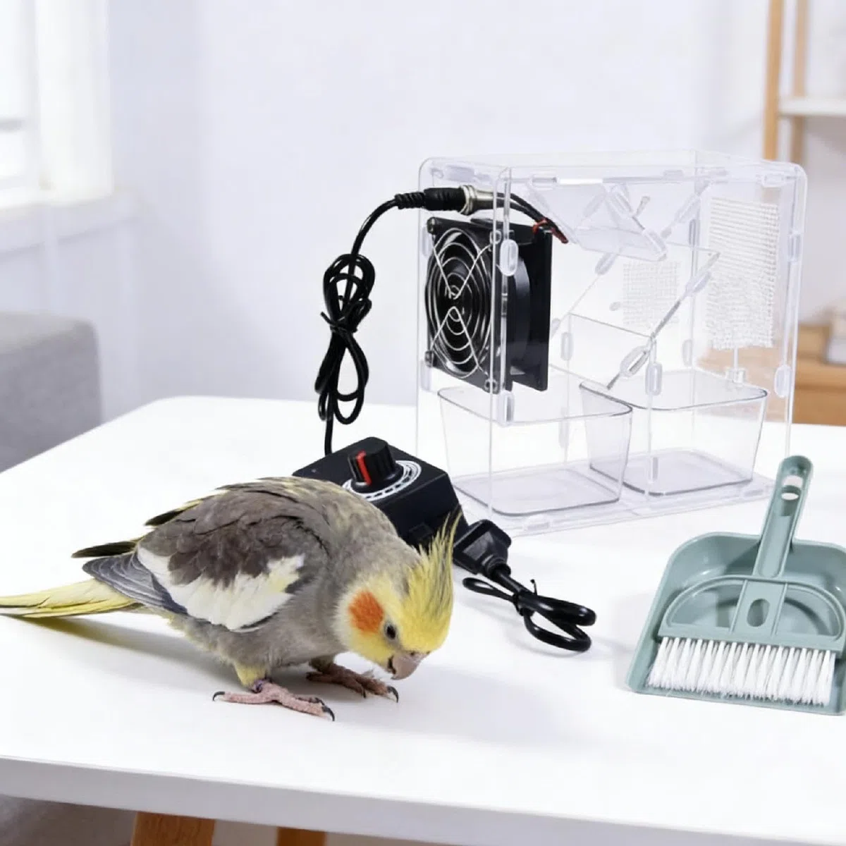 Machine de soufflage de Grains pour Oiseaux, séparateur de Polyvalent pour Aliments pour Oiseaux, avec Pelle