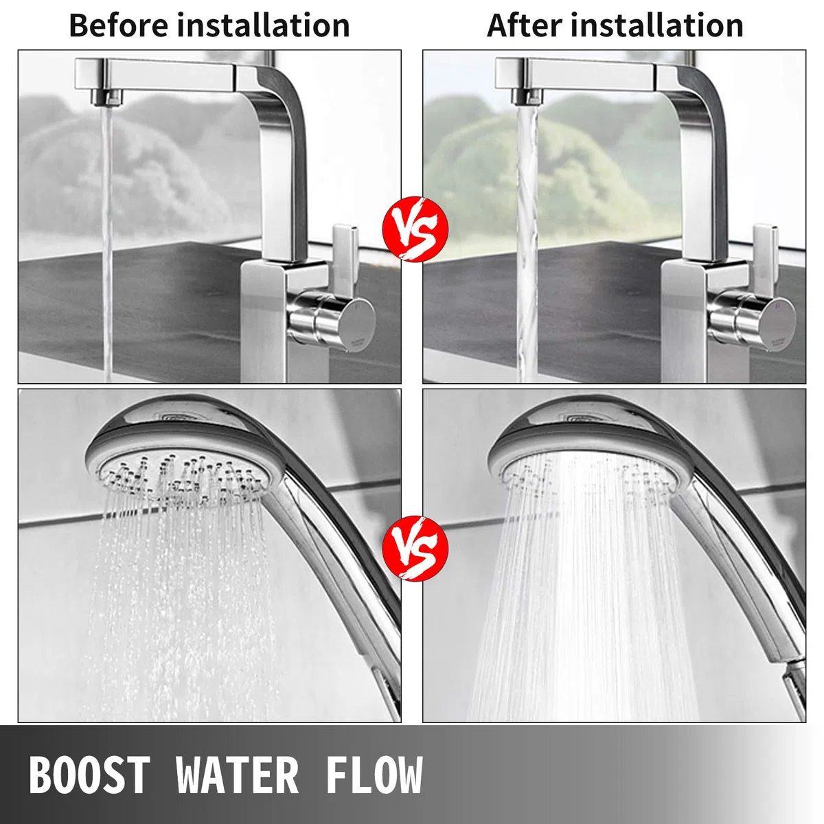 SucceBuy Pompe de Circulation d'Eau Silencieux Pompe à Eau Domestique avec Débit Maximal 50L/min Hauteur 6m Boîtier en Fonte Tête de Pompe en Laiton pour Faciliter la Circulation d'Eau