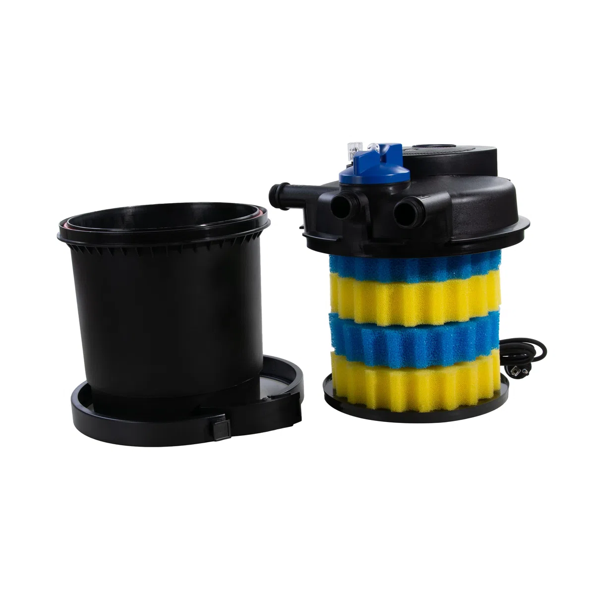 AquaForte GPF-2500 (11 Watt) Filtre sous Pression, Puissance 11 Watt, Tension 230V, Entrée/Sortie 19/25/33mm, Débit recommandé 6.000 l/h, Convient aux bassins d'agrément jusqu'à 6.000 litres