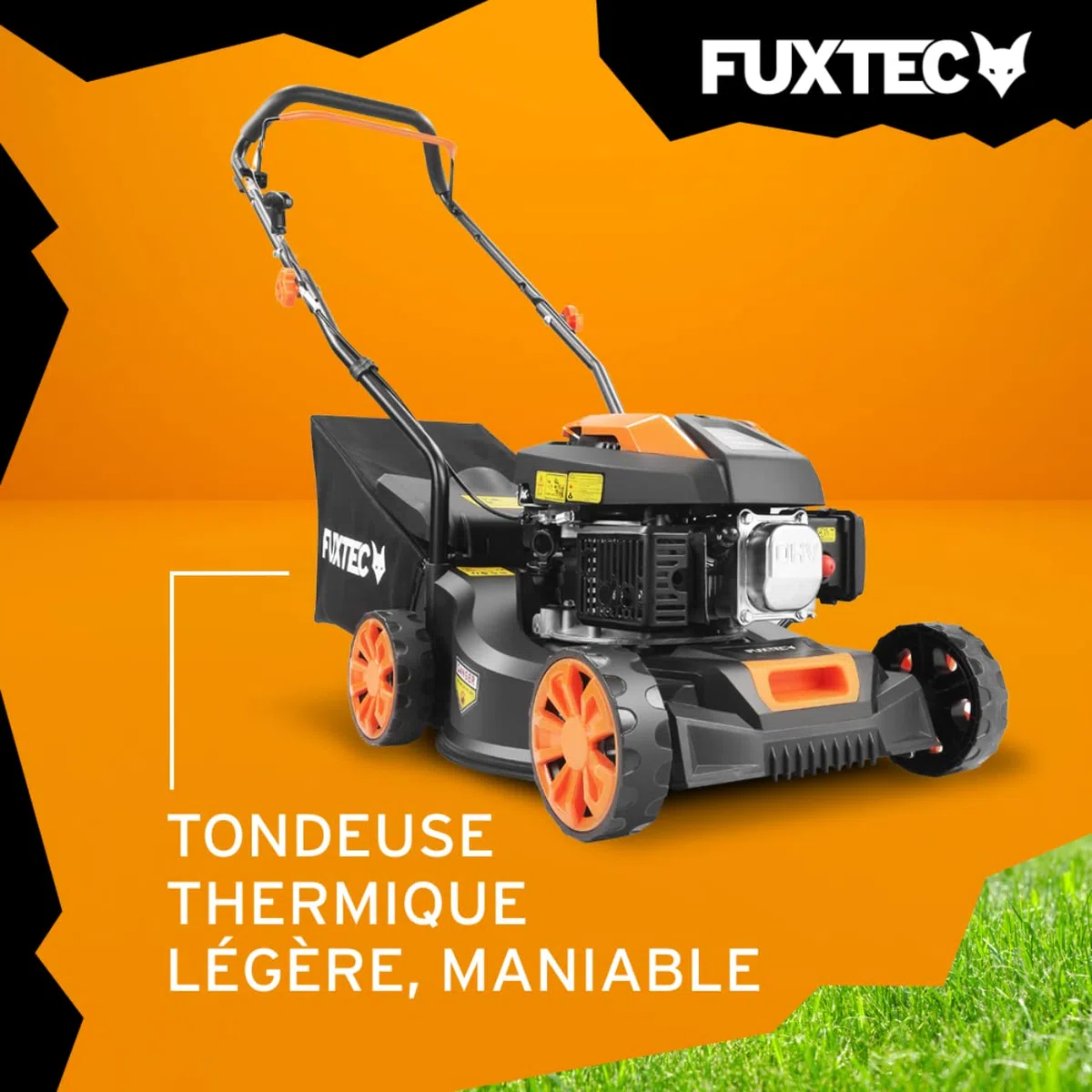 FUXTEC Tondeuse Thermique Poussée FX-RM4180 40,6cm 45L