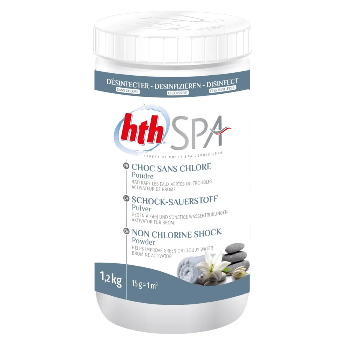 Happy Garden Poudre Choc sans Chlore pour Spa Gonflable, 1,2kg
