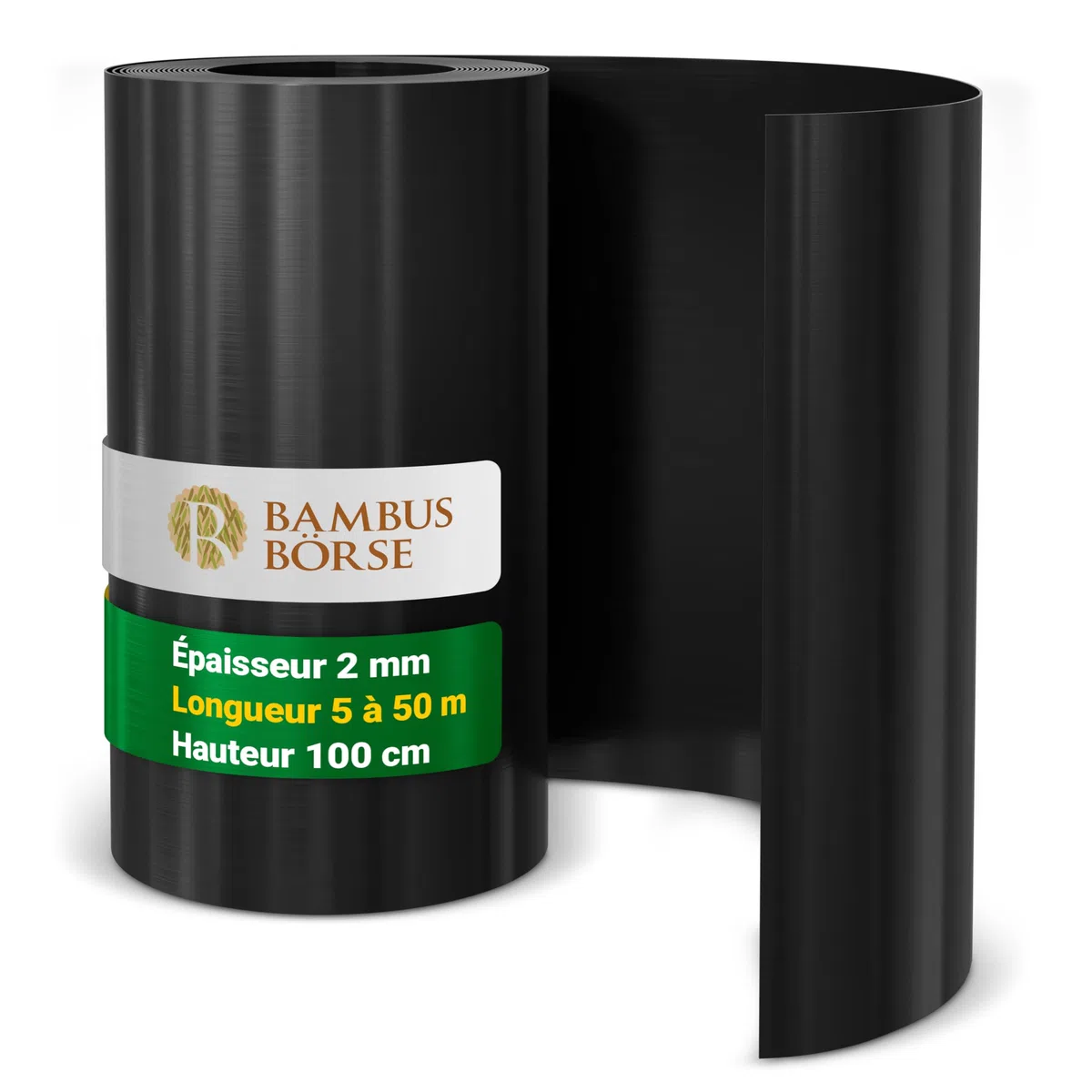 Barrière anti-racines de 100 cm de haut - Barrière anti-rhizomes Épaisseur 2 mm - 10 m de longueur - En HDPE de haute qualité