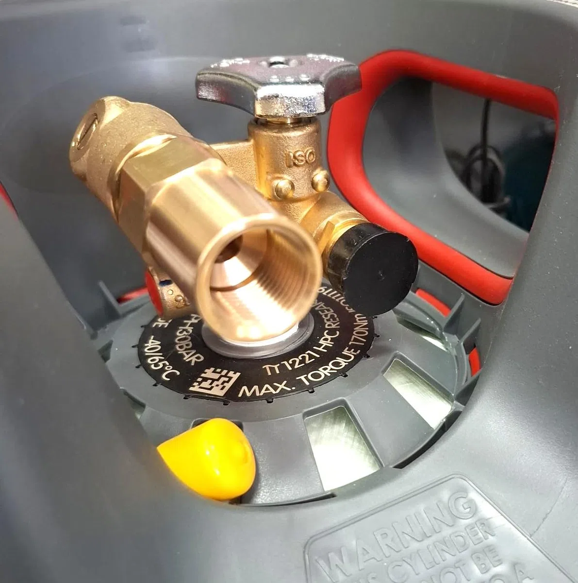 Adaptateur de réservoir LPG DISH 3/4" 21,8 mm filetage à droite pour bouteilles GasBank double valve