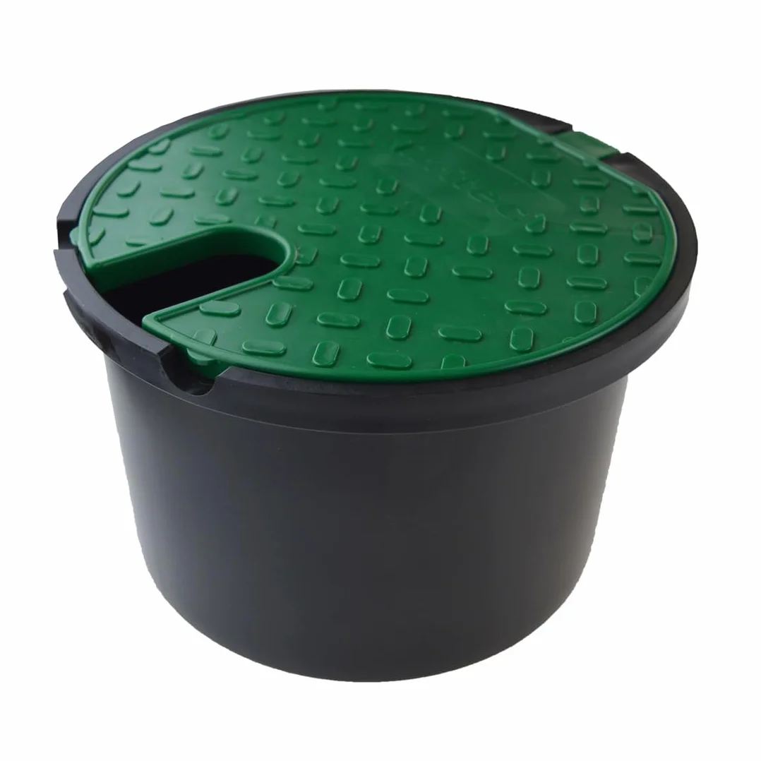 Arquette d'irrigation circulaire à enterrer 3/4" mâle Ø Base 17 cm Ø Couvercle 19 cm Hauteur 14 cm