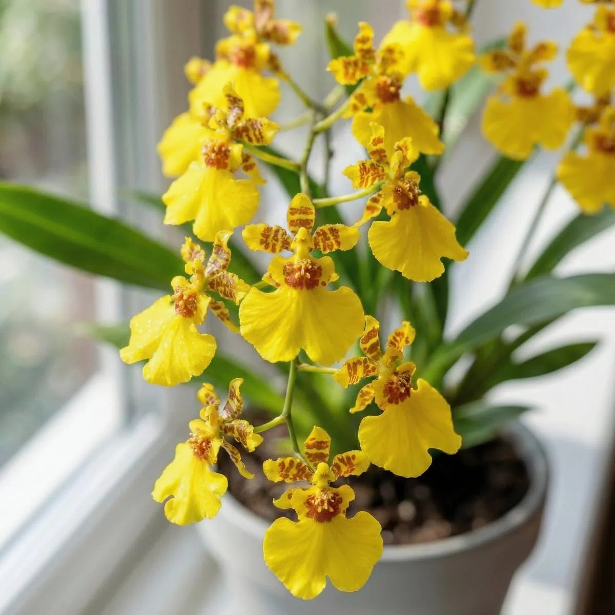 Orchidée Oncidium Joost - 2 Plantes Intérieur Naturelles - 30-40 cm - Avec fleurs et légèrement parfumées - Naturelle Plantes de Hollande (pas de graines, non artificielle)