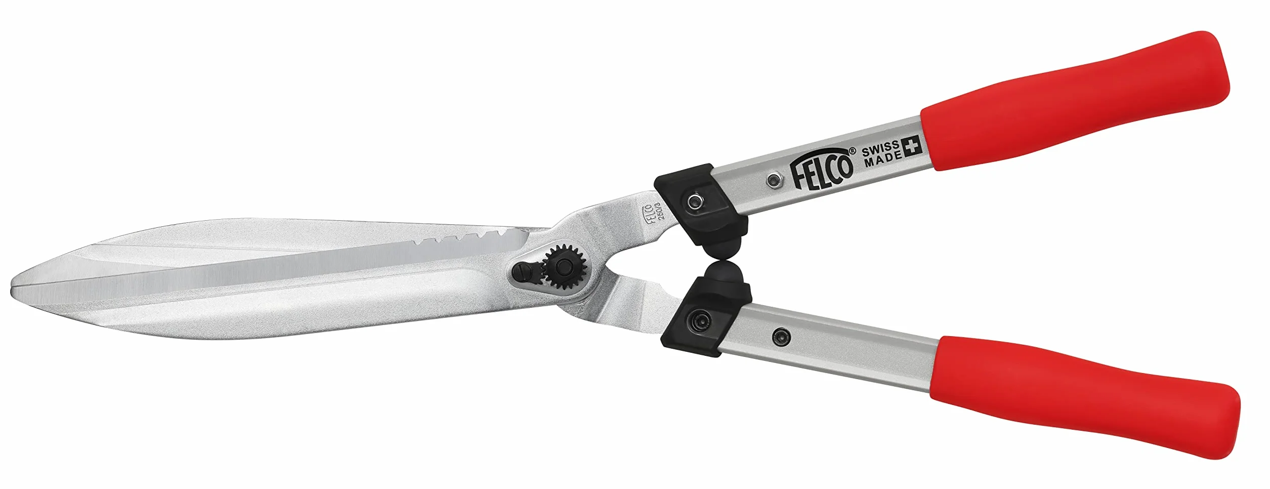 FELCO 250-57 Taille-haies (longueur 57 cm, longueur de la lame 25 cm, poignées en aluminium en I, lames avec revêtement en chrome, sécateur, grandes lames, vis de graisse)