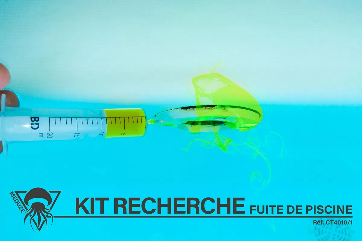 Méduze - Kit Recherche Fuite de Piscine 1L - Colorant prédosé