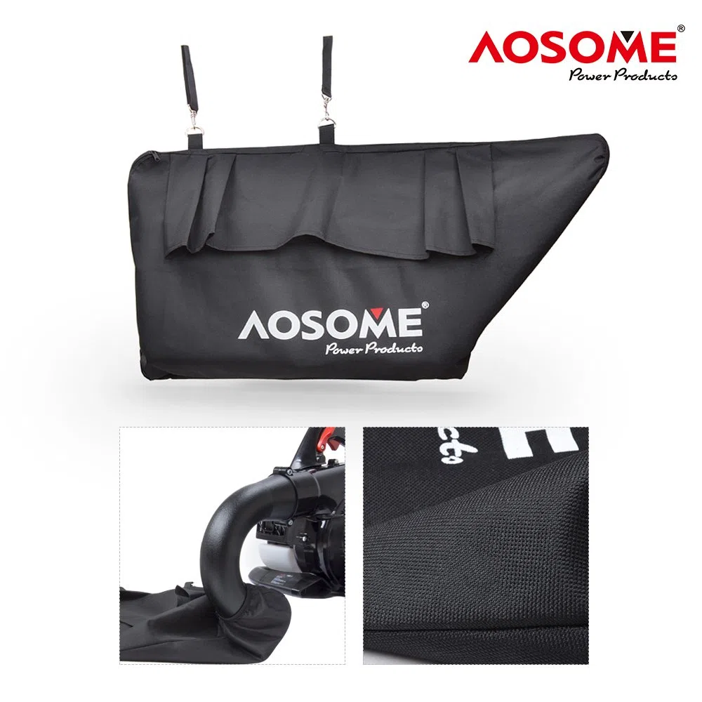 AOSOME ASBV3405 Souffleur Aspirateur Broyeur Thermique de Feuilles 3 en 1 Moteur Essence 2 Temps 25,4CC Sac 60L