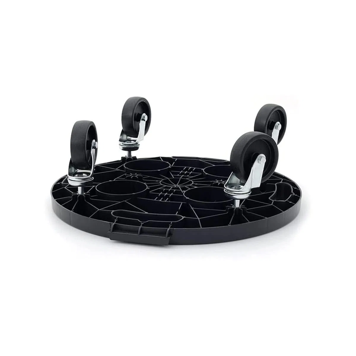 Plateau à roulettes rond Ø40 cm | Support roulant 275 kg en polypropylène antichoc | Déplacement plantes, meubles, charges lourdes