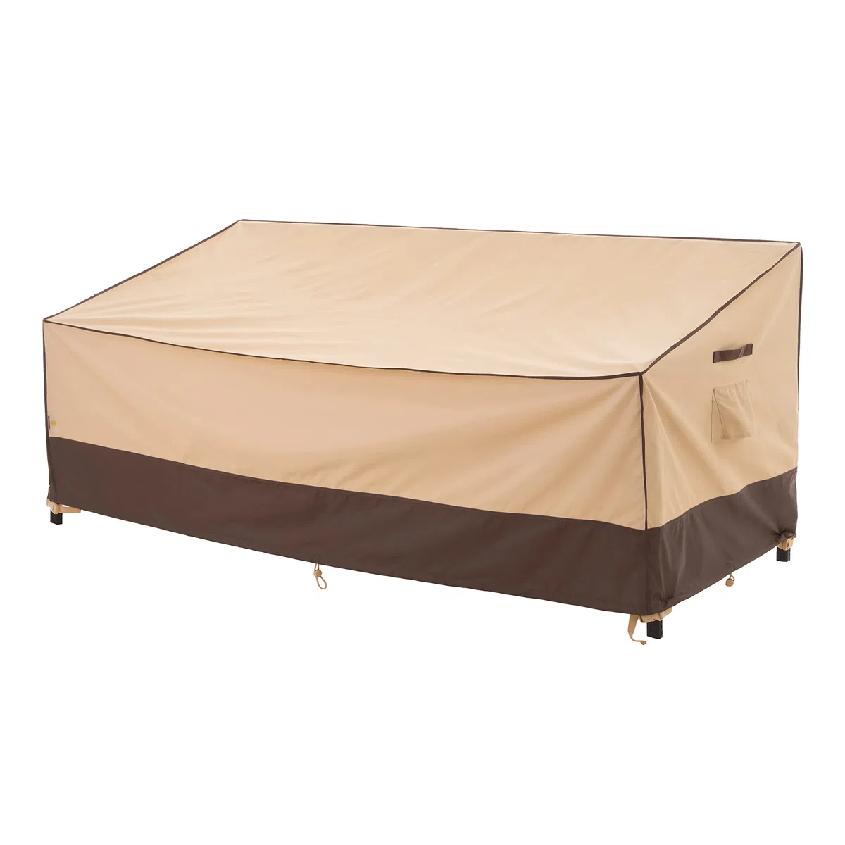 F&J Outdoors Housse pour canapé de jardin tissu écologique, imperméable, housse pour bancs 3 places, protection pour canapés extérieurs, protection contre la neige en hiver, 178x84x61/81cm