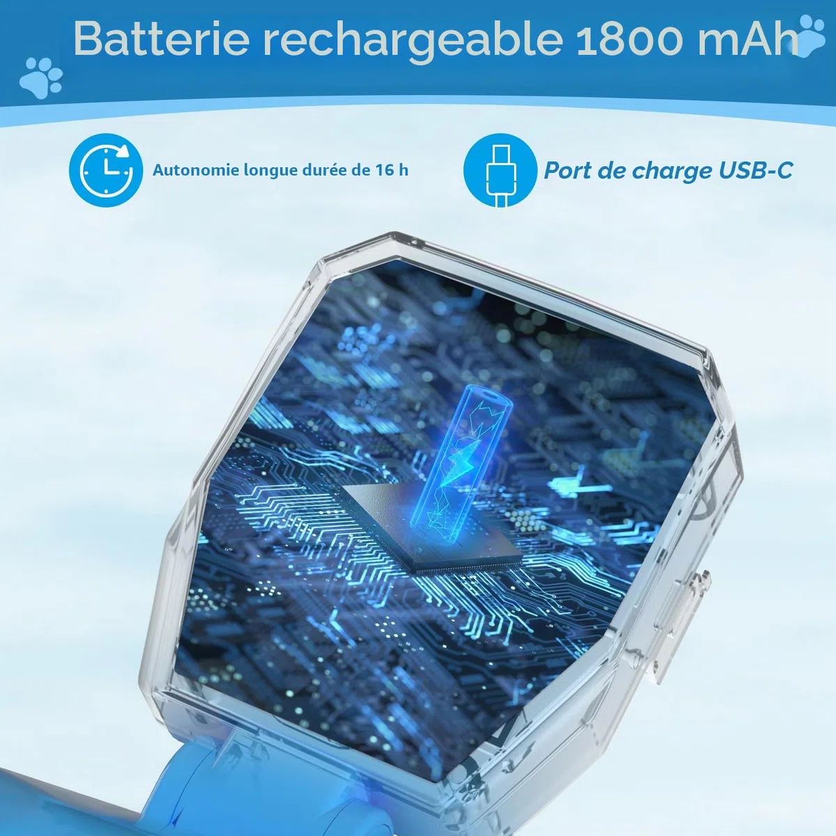 【Type-C】 OMMO Détecteur de Métaux Enfants, 72-100cm Réglable Détecteur de Métaux Rechargeable avec Écran LCD, Haute Sensibilité, IP67 Étanche pour Exploration en Plein Air, Recherche de Métaux (Bleu)