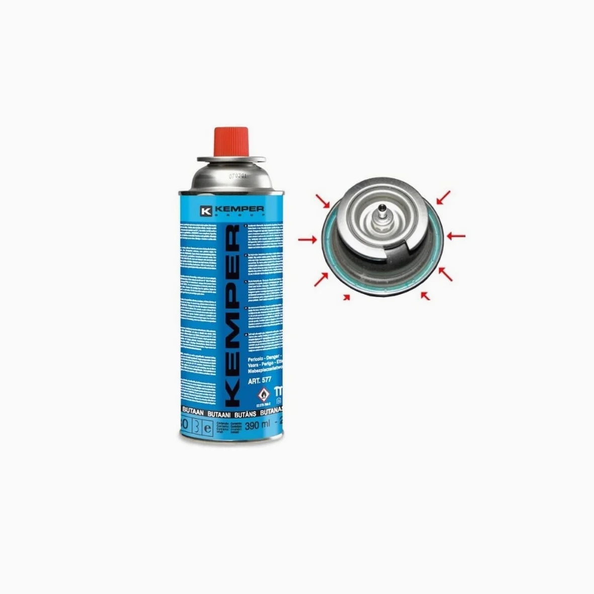 Desherbeur thermique piezo Chalumeau gaz + 4 Recharges gaz KEMPER