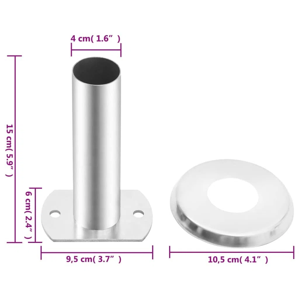 vidaXL Supports de Main Courante pour Échelle de Piscine, Accessoire