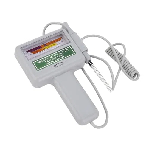 TOPINCN Testeur de Chlore PH Portable Digita Testeur de Qualité de l'eau Testeur d'eau Compteur de Chlore Piscine Spa Moniteur de Qualité de l'eau Vérificateur