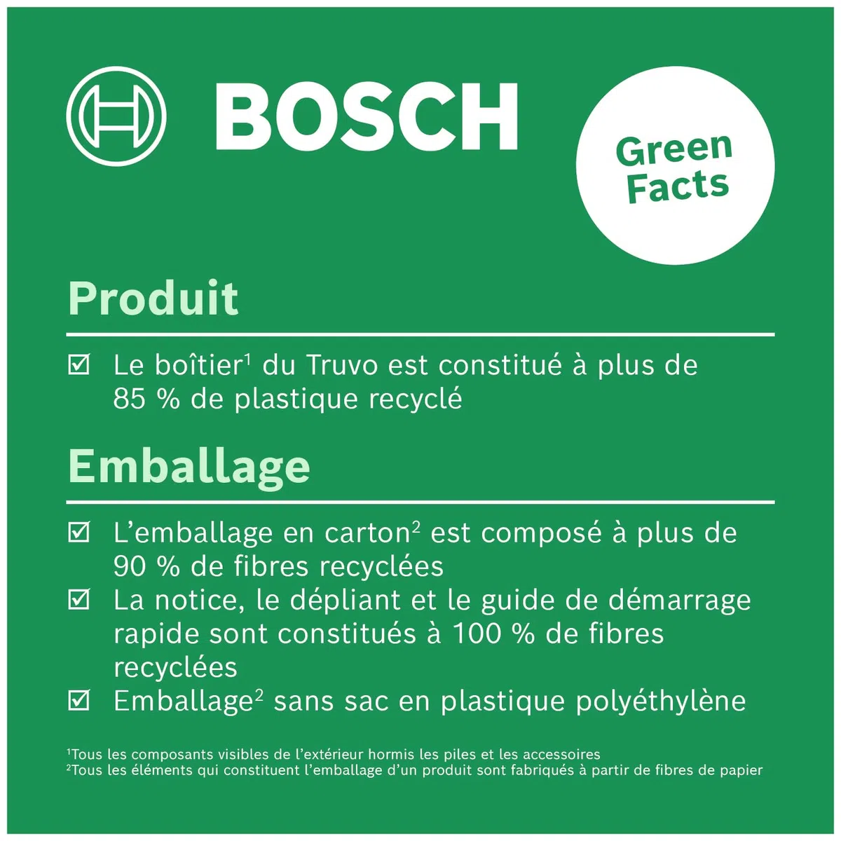 Bosch détecteur Truvo 2ème génération (commande par bouton unique, détection facile de câbles électriques sous tension et de métal jusqu’à 70 mm de profondeur, dans boîte carton e-commerce)
