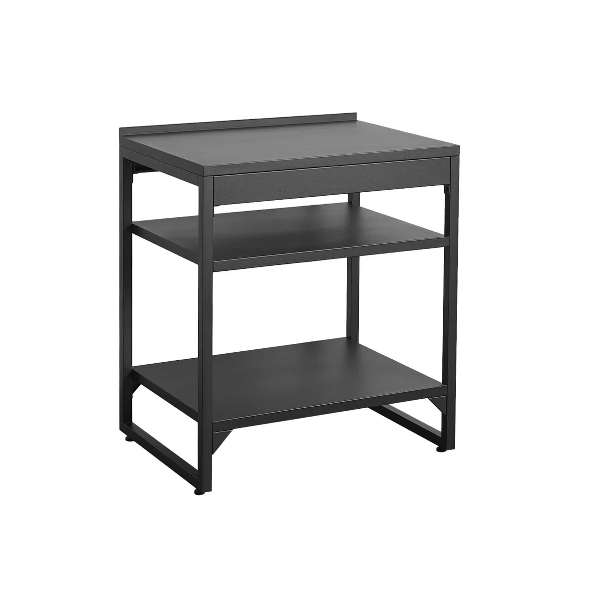 sweeek - Cuisine extérieure acier 2 étagères L80cm noir - Kea