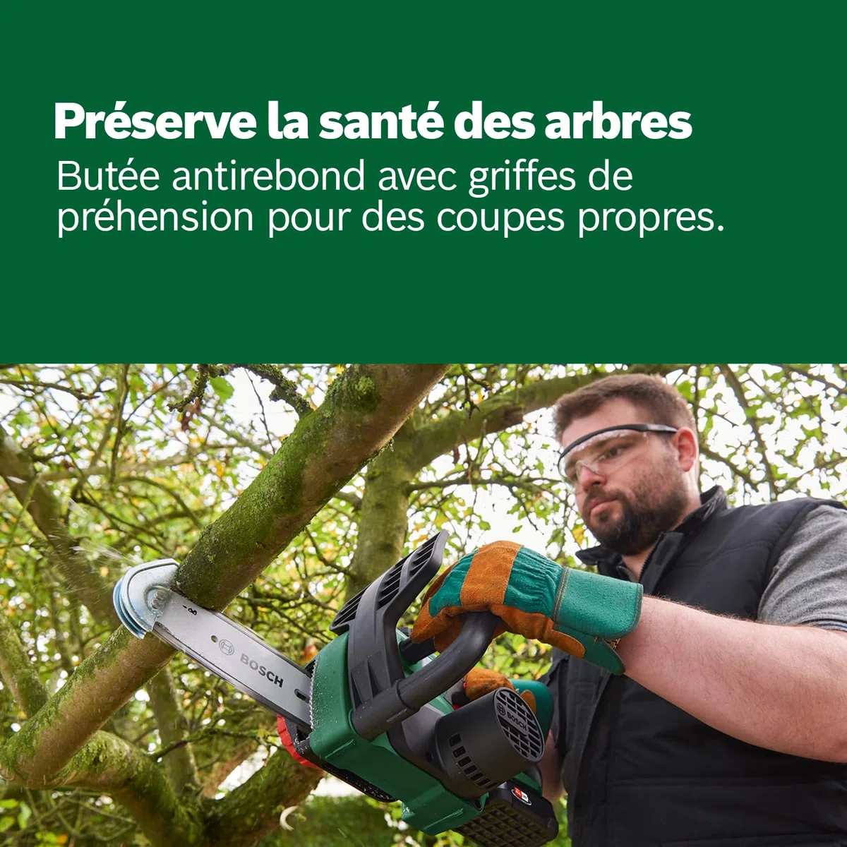 Bosch Tronçonneuse sans fil - UniversalChain 18 (Livrée sans batterie ni chargeur, avec huile 80 ml, système 18V, longueur de guide: 20cm)