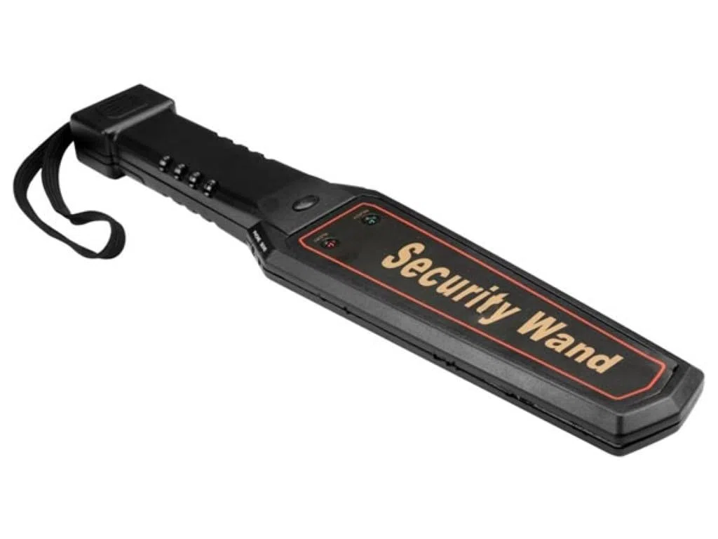 Velleman Détecteur de métaux portatif pour contrôles de sécurité, détecteur Portable avec sensibilité réglable, détection d’Objets métalliques, Signal LED et sonore pour contrôle des Bagages et des