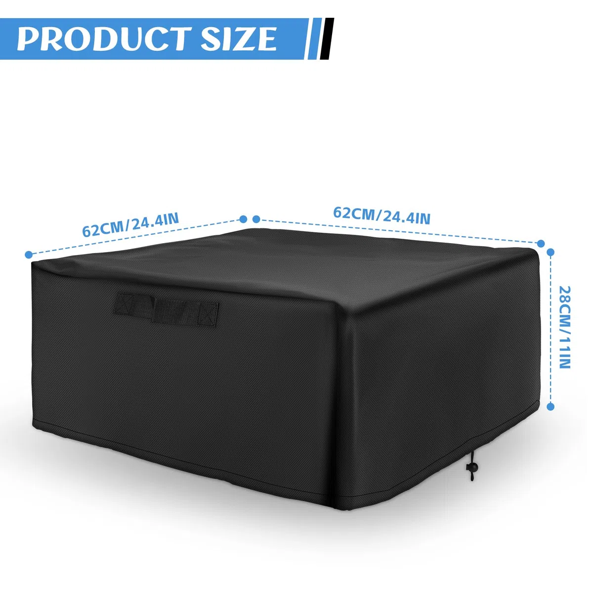 Housse de Four à Pizza compatible avec Cozze 90347 17", étanche à la Poussière, Sac de Transport pour Four à Pizza en Tissu Oxford 420D, Accessoires pour Four à Pizza, Noir (L(62*62*28cm ))