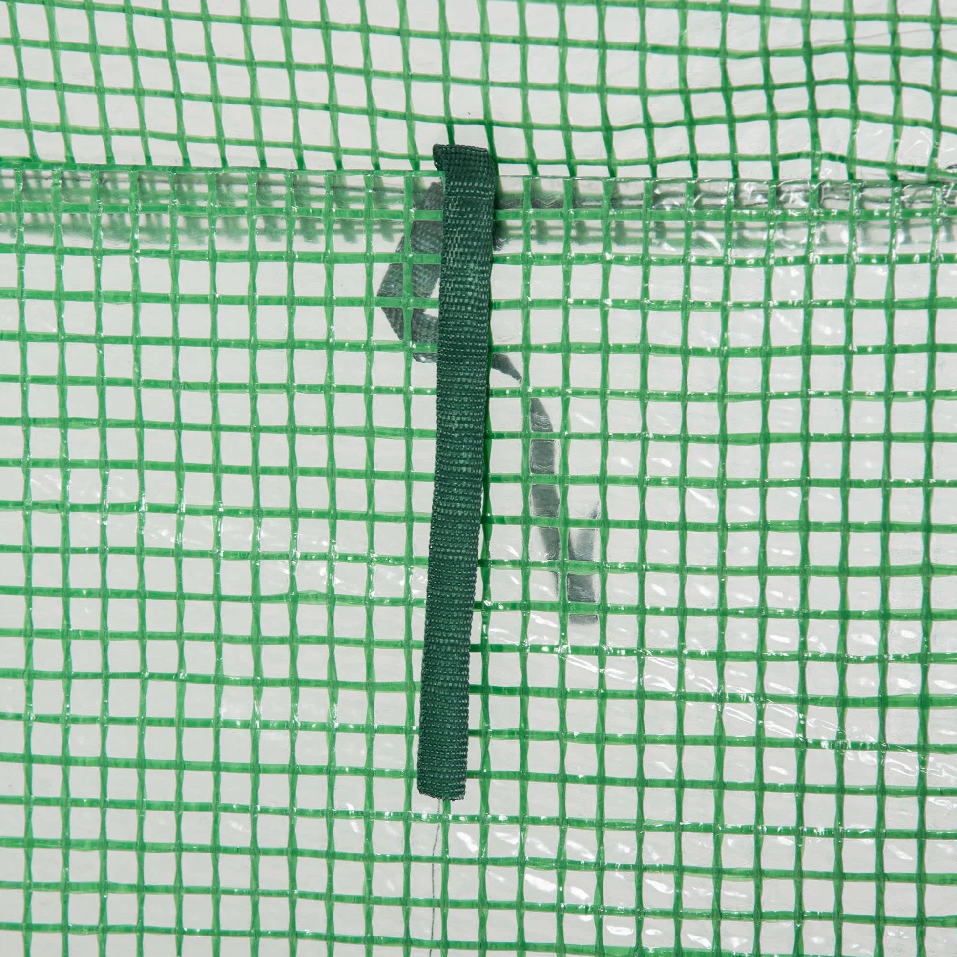 Outsunny Serre de Jardin 100x50x150 cm Vert, bâche renforcée PE, châssis en Acier, Porte zippée