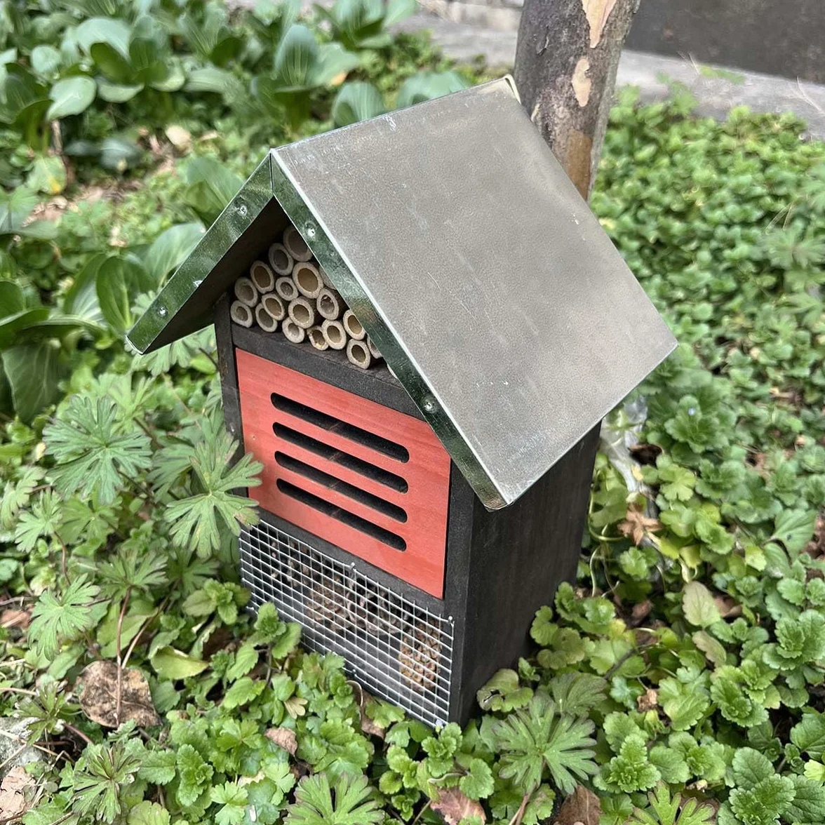 Maison d'abeilles suspendue en bois - Hôtel à insectes pour jardin