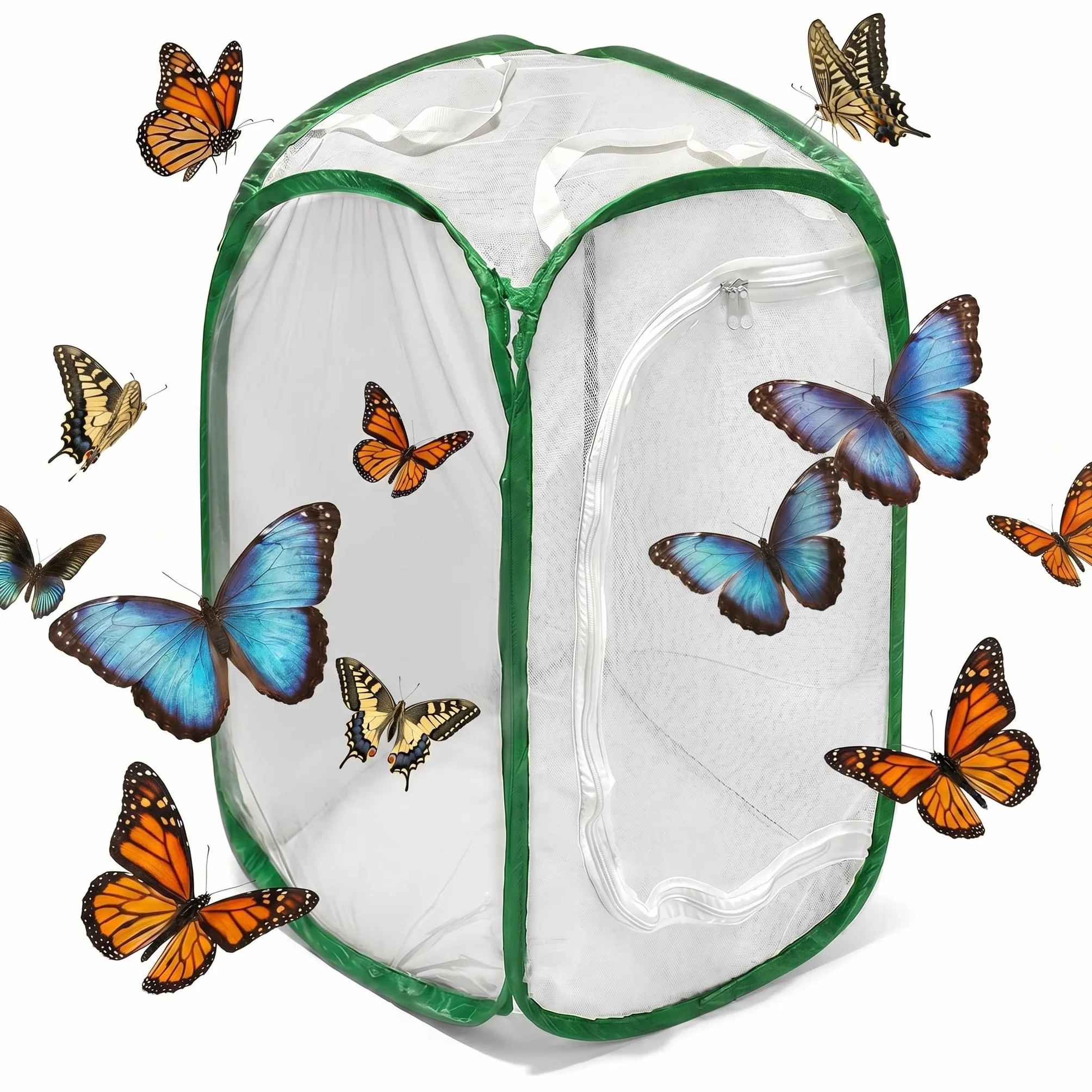 Papillon Habitat Cage Pliable Pop-up Insecte Monarque Jardin Kit 40x40x60cm