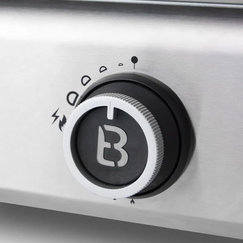 BRASERO BY FAVEX Plancha gaz inox 2 feux plaque inox 5 mm 5,3 kW 52 x 34 cm