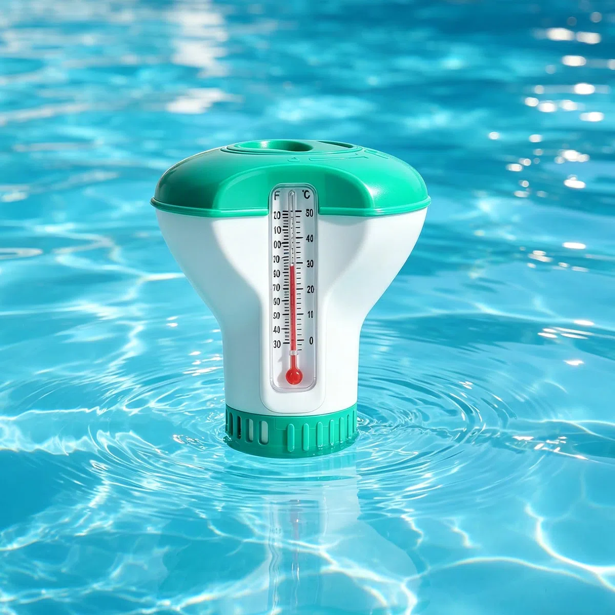 Leikurvo Lot de 2 distributeurs de chlore flottants : 12,7 cm, distributeur de chlore pour piscine, spa, jacuzzi (vert)